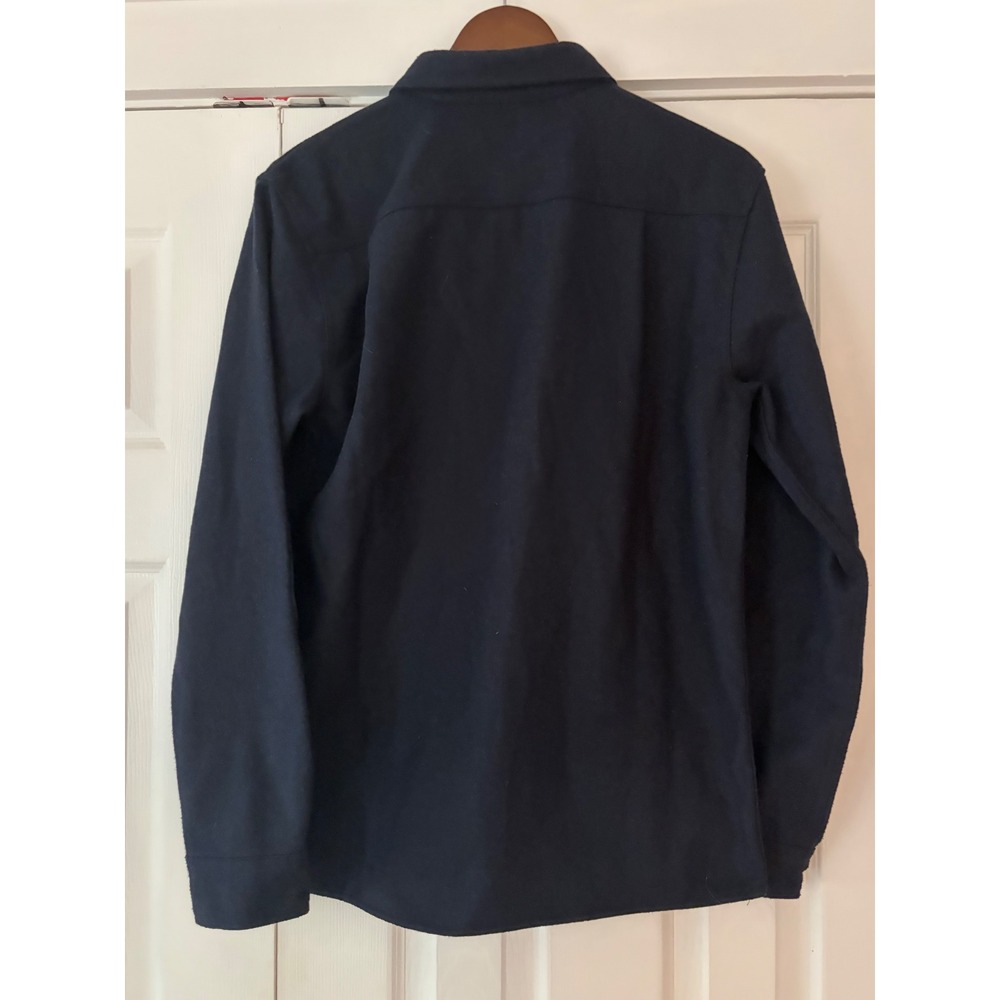 Roark Revival Nordsman Navy Blue Wool Blend Flannel Shirt Mens Small Classic Fit - Picture 2 of 5